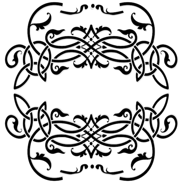 Modello di cornice in stile ornamento celtico