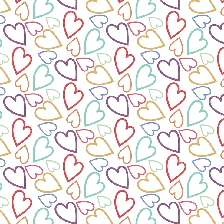 Modello di cuore colorato