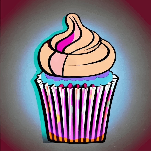 Modello di cupcakes cupcake panificio brochure cupcake shop menu design banner ristorante con