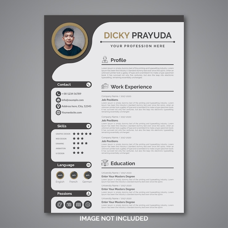 Modello di curriculum vitae professionale