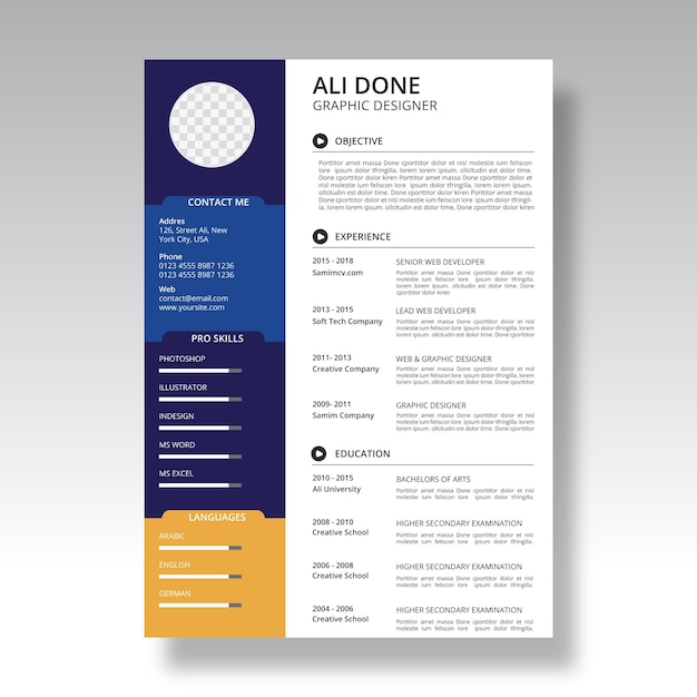 Modello di CV minimalista