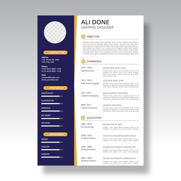 Modello di CV minimalista