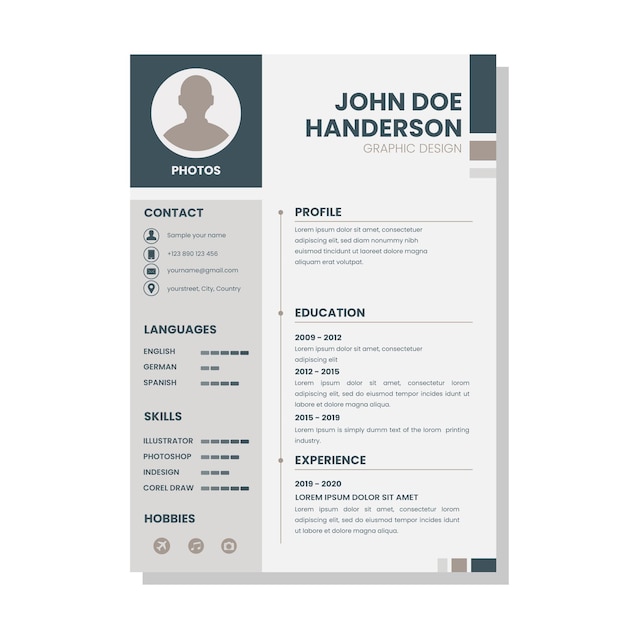 Modello di CV minimalista