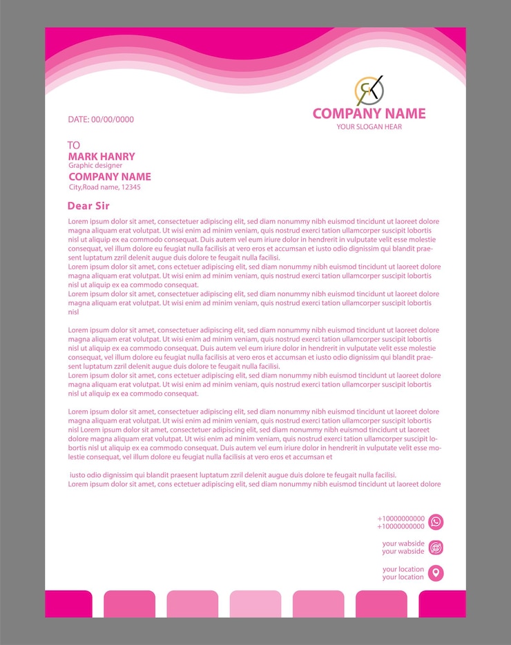 Vettore modello di design creativo per la testa di lettera moderna per il vostro progetto testa di lettera per la lettera business