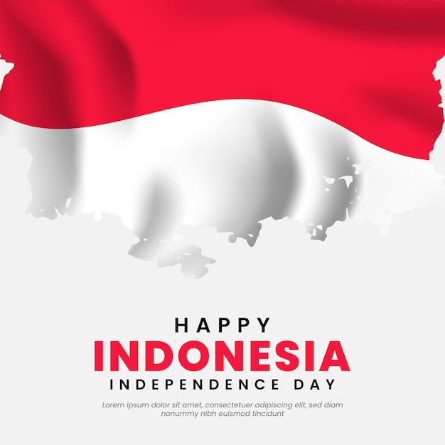 modello di design del banner di sfondo del giorno dell'indipendenza dell'Indonesia