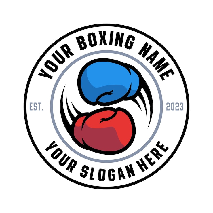 Vettore modello di design del logo del club di boxing