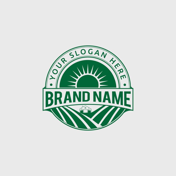 Modello di design del logo vintage retrò sempreverde