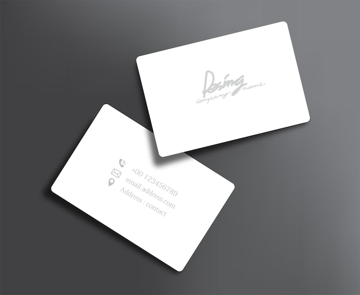 Vettore modello di design elegante e moderno per biglietti da visita mock up