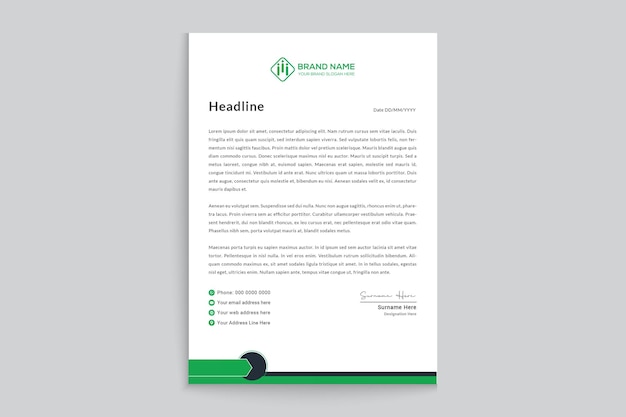 Modello di design moderno per carta intestata aziendale