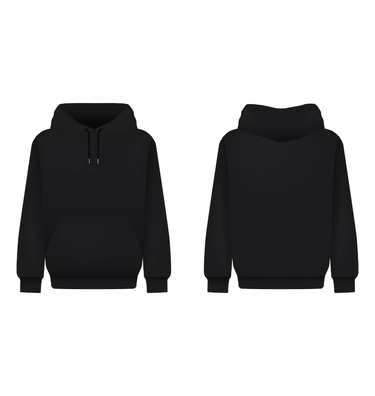 Vettore modello di design per pantaloni con cappuccio nero