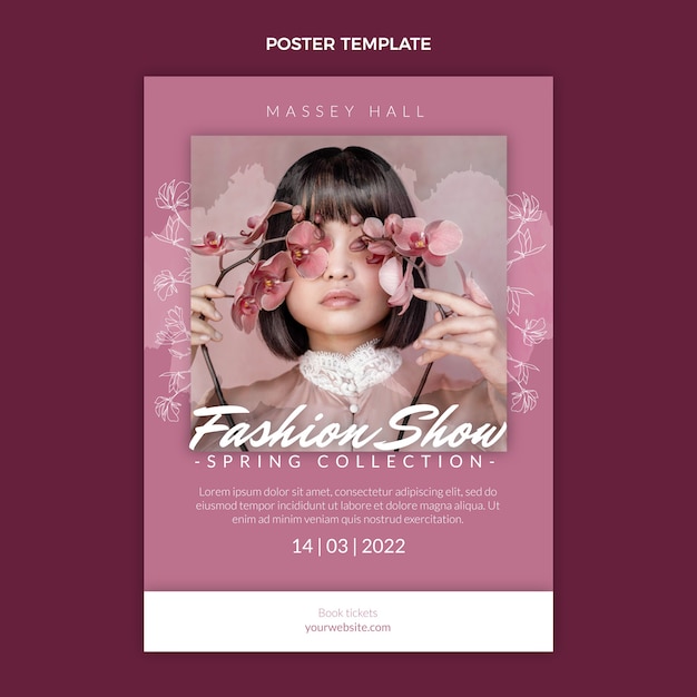Modello di design per sfilata di moda design piatto