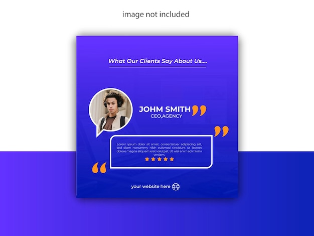 modello di design testimonial banner