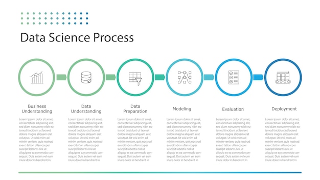 Modello di diagramma di processo che può essere applicato per presentazioni di strategie aziendali di marketing