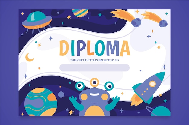Modello di diploma per bambini