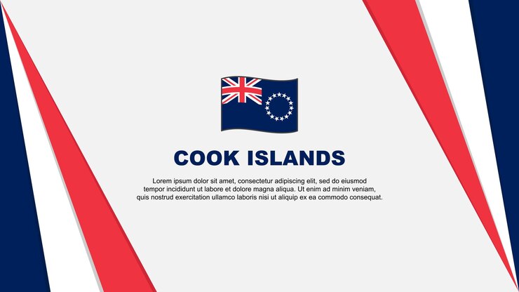 Vettore modello di disegno astratto della bandiera delle isole cook bandiera del giorno dell'indipendenza delle isole cook cartoon illustrazione vettoriale bandiera delle isole cook