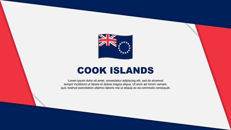 Vettore modello di disegno astratto della bandiera delle isole cook bandiera del giorno dell'indipendenza delle isole cook cartoon illustrazione vettoriale giorno dell'indipendenza delle isole cook