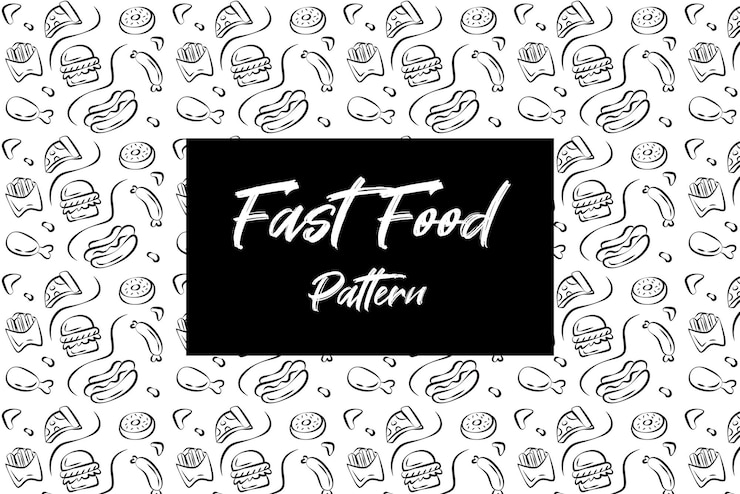 Vettore modello di disegno del modello di fast food