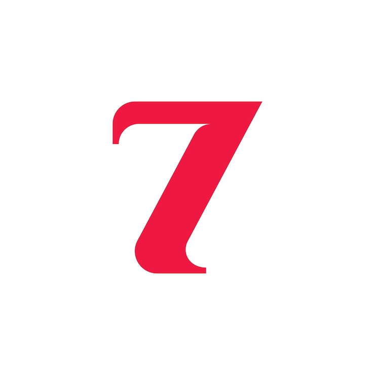 Vettore modello di disegno dell'icona del logo numero 7
