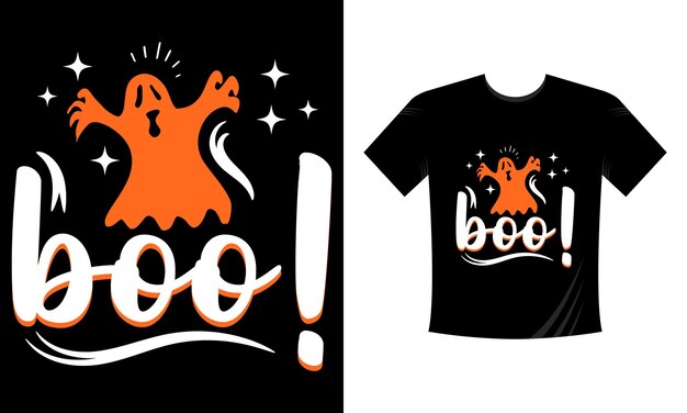 Modello di disegno della maglietta di Halloween. T-shirt di Halloween con notte, luna, sfondo notturno