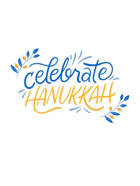 Modello di disegno della maglietta tipografica di Hanukkah vettoriale