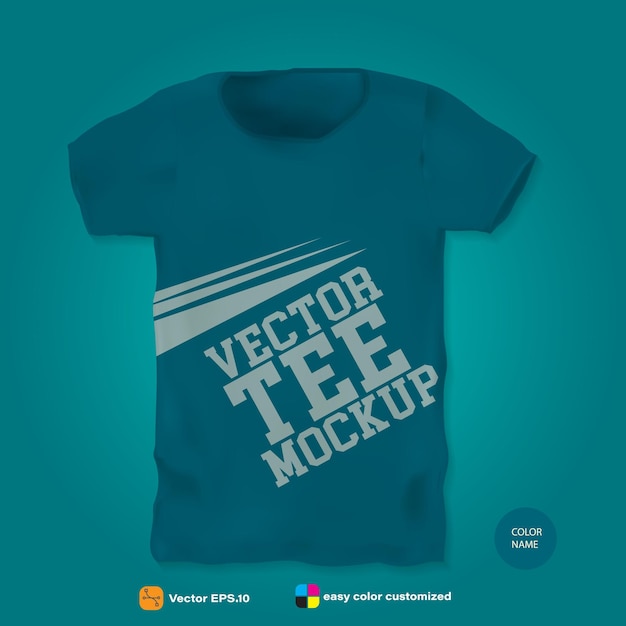 Modello di disegno della maglietta Tshirt mockup Illustrazione vettoriale