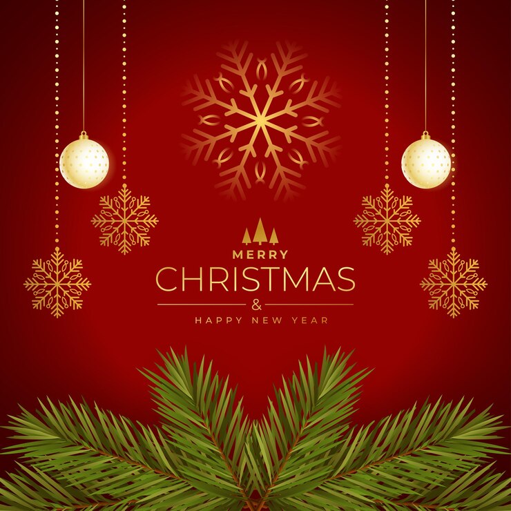 Modello di disegno di colore oro di buon Natale con albero di Natale