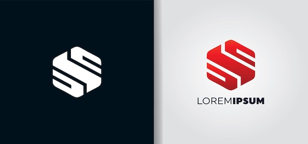 Modello di disegno di monogramma logo s