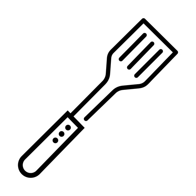 Modello di disegno vettoriale del logo dell'icona della spatola