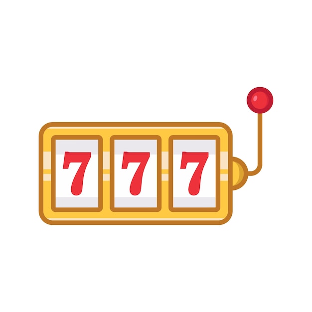 modello di disegno vettoriale dell'icona del jackpot della slot machine su sfondo bianco