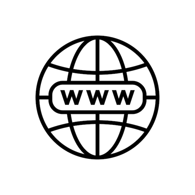 modello di disegno vettoriale delle icone del globo di Internet su sfondo bianco