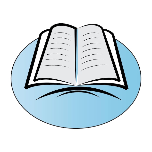 Modello di disegno vettoriale logo icona libro