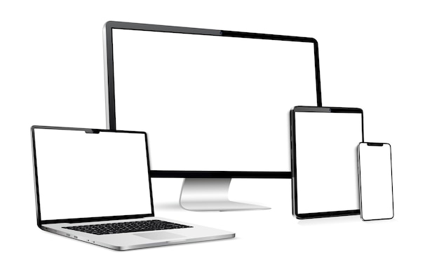 Modello di dispositivi piatti dettagliati e realistici