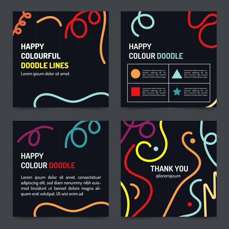 Vettore modello di doodle colorato modificabile eps cc