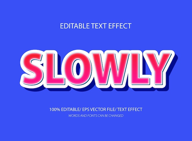 Modello di effetto di testo 3D editabile lentamente