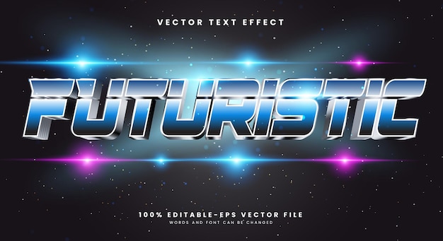 Modello di effetto di testo 3D editable futuristico