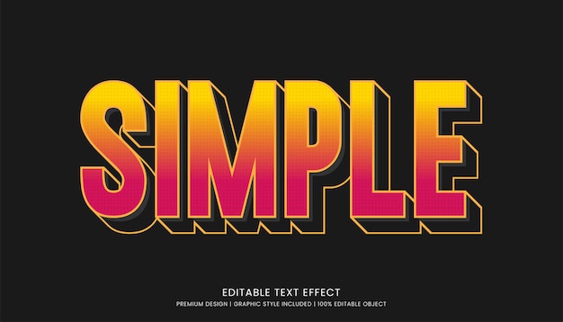 modello di effetto di testo 3D modificabile tipografia in grassetto e stile astratto