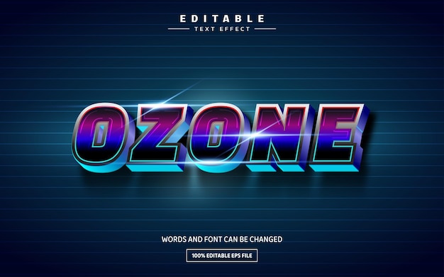 Modello di effetto testo modificabile 3D a colori vivaci