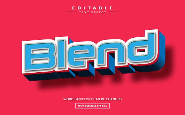 Modello di effetto testo modificabile Blend 3D