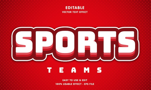 modello di effetto testo sportivo modificabile