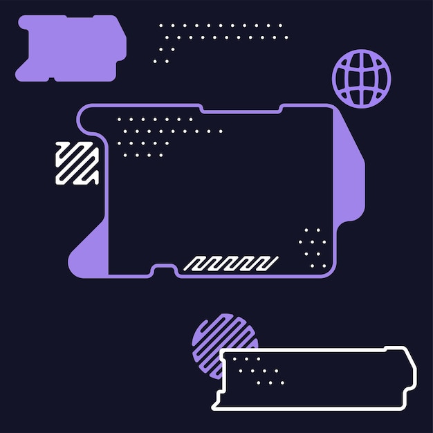 Modello di elementi di interfaccia UI futuristici