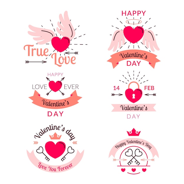 Modello di etichetta di San Valentino