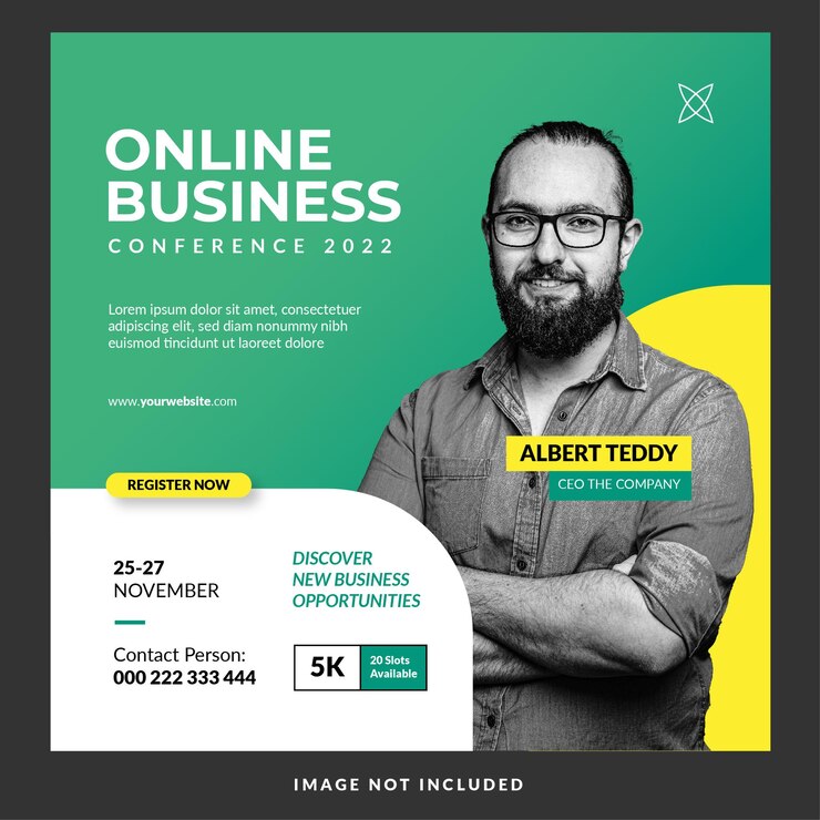 Modello di feed Instagram per conferenze aziendali online