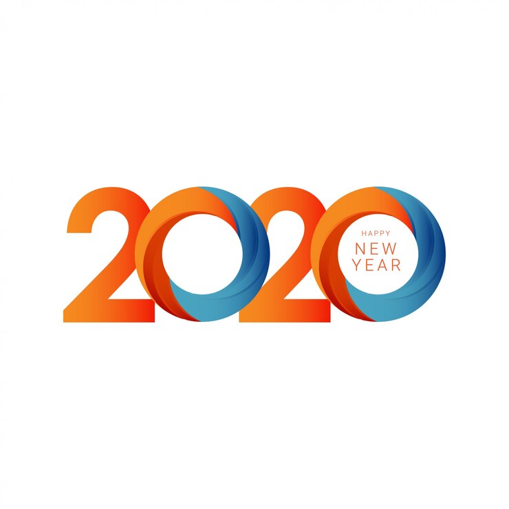Vettore modello di felice anno nuovo 2020