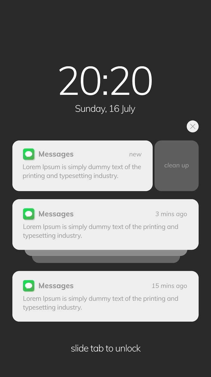 Vettore modello di finestra di notifica del telefono interfaccia di messaggio dello smartphone su uno sfondo chiaro illustrazione vettoriale smartphone imessages comunichiamo illustrazione vettoriale