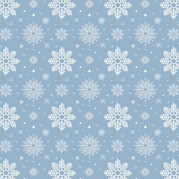 Modello di fiocchi di neve blu. Modello bianco dei fiocchi di neve su fondo blu