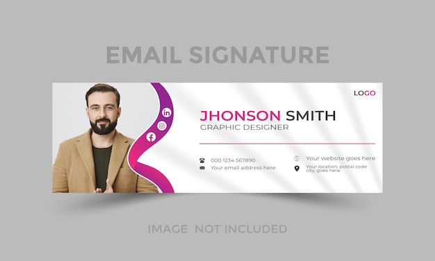 Modello di firma di e-mail creativa