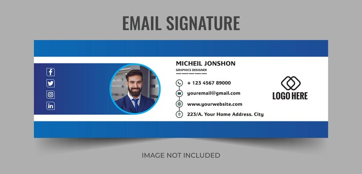 Modello di firma e-mail o design della copertina di Facebook