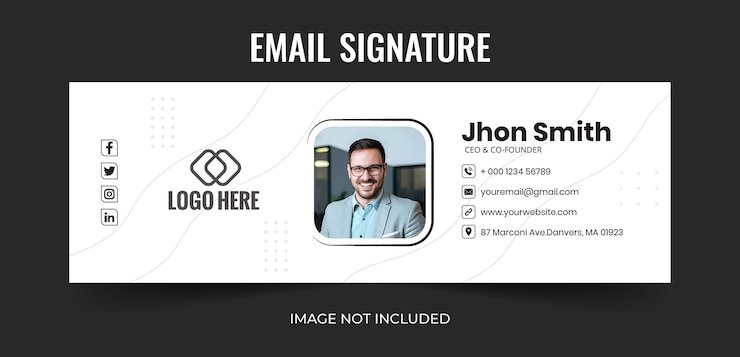 Modello di firma e-mail o design della copertina di Facebook