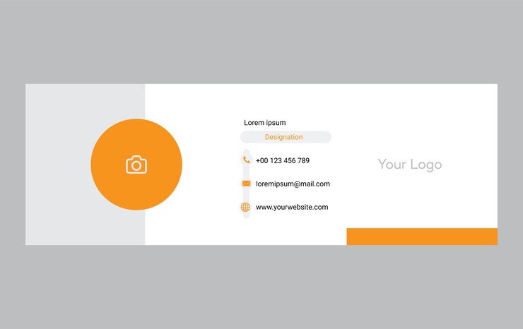 Modello di firma e-mail vettoriale gratuito o piè di pagina e-mail e design personale della copertina dei social media