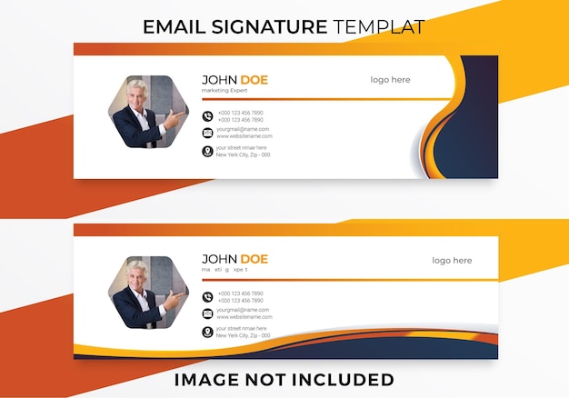 Modello di firma e-mail vettoriale o piè di pagina e-mail e copertina facebook personale